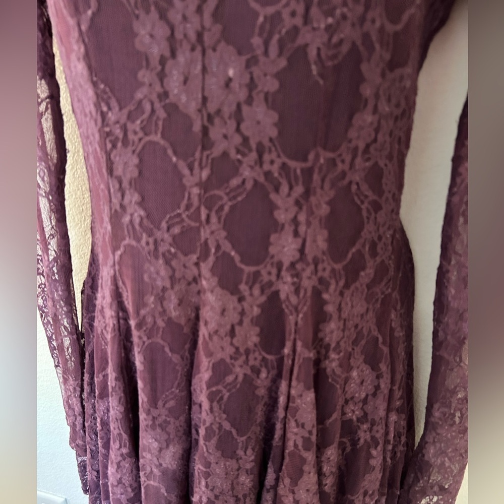v i n t a g e :: lace Layered 90s Grunge fit and flare Dress contempo casuals - Picture 3 of 6